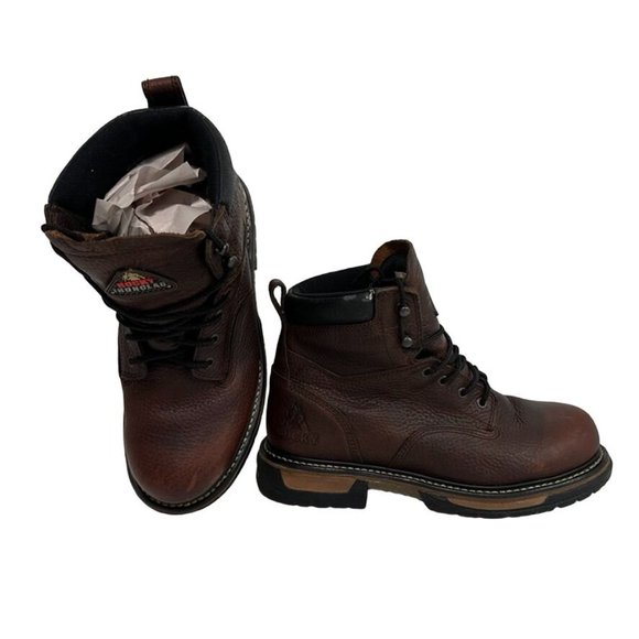 ROCKY Ironclad Work Boots Leather Steel Toe Waterproof Slip Resistant Mens 11 - Picture 3 of 11